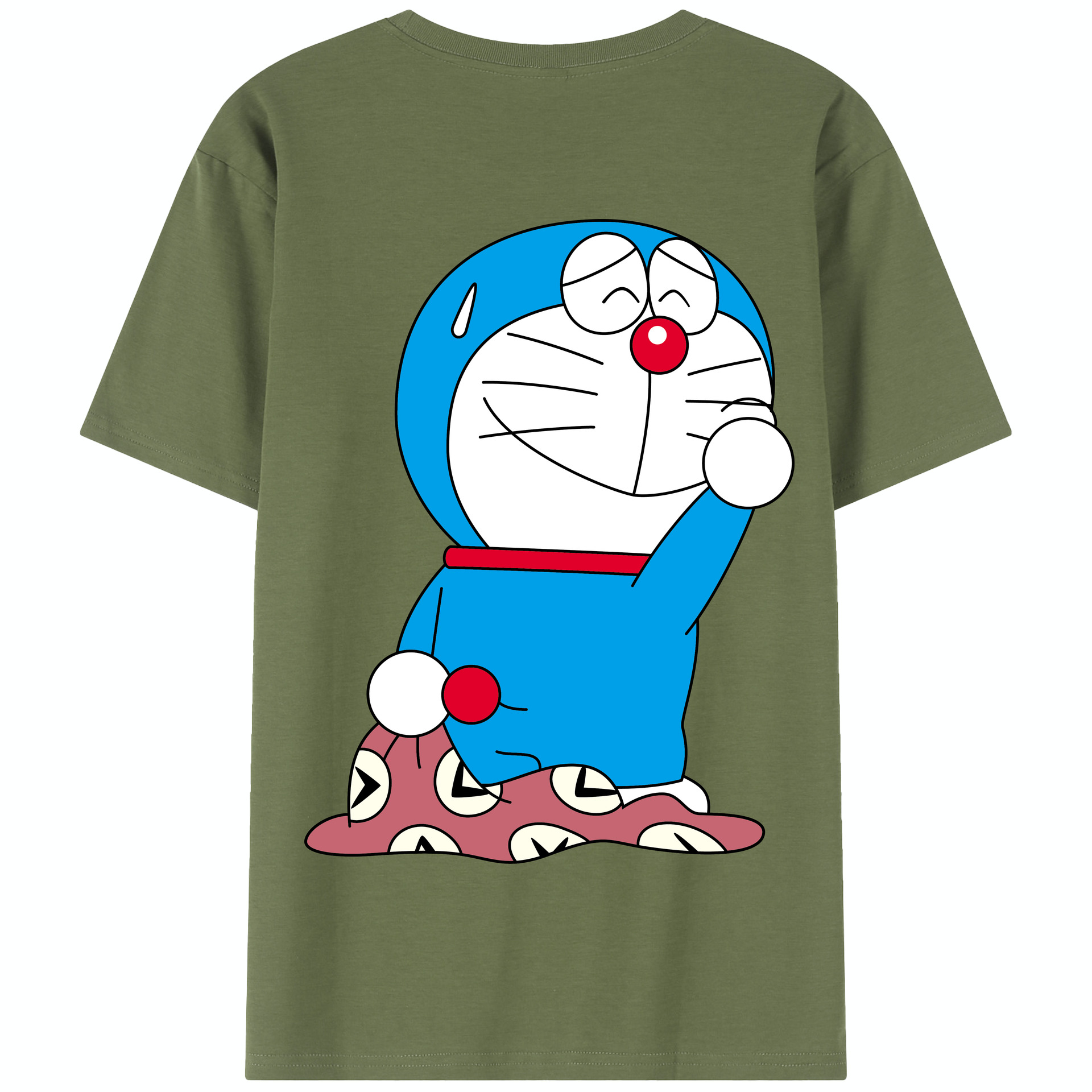 （画像用） ドラえもん Doraemon 綿100％半袖Tシャツ（背面プリント）